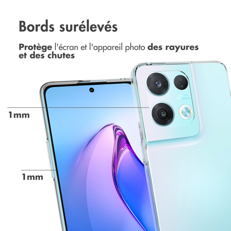 Accezz Clear Backcover Oppo Reno 8 Pro 5G - Transparent - Afbeelding 7