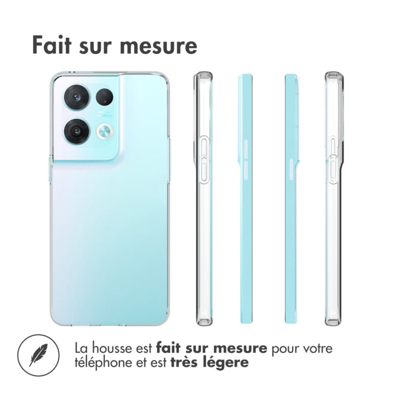 Accezz Clear Backcover Oppo Reno 8 Pro 5G - Transparent - Afbeelding 6