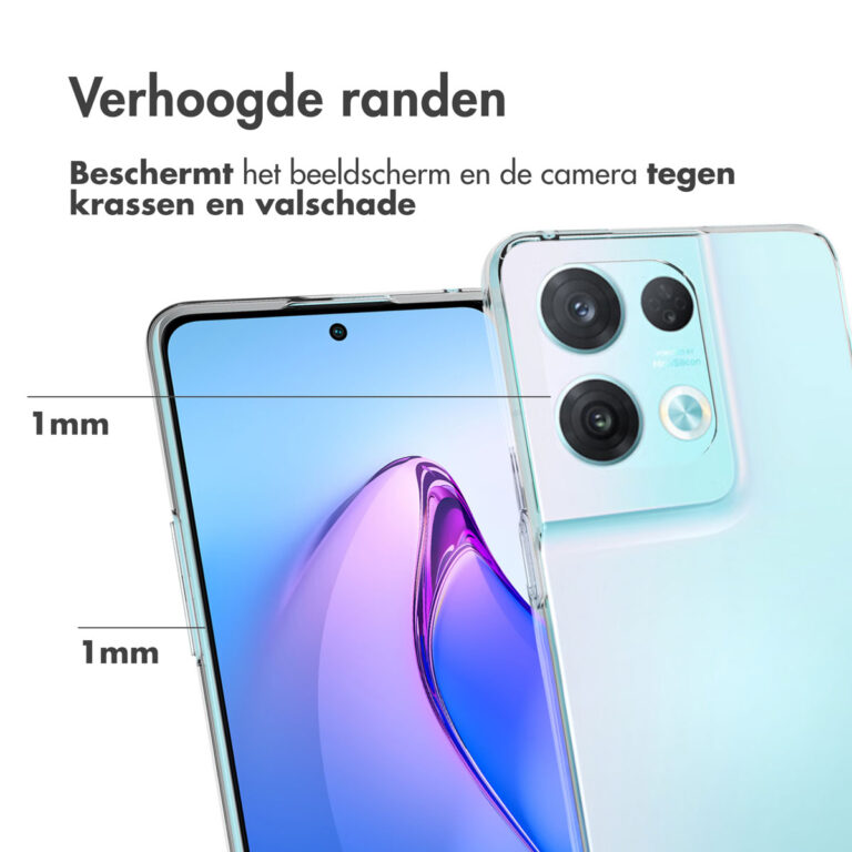 Accezz Clear Backcover Oppo Reno 8 Pro 5G - Transparent - Afbeelding 3