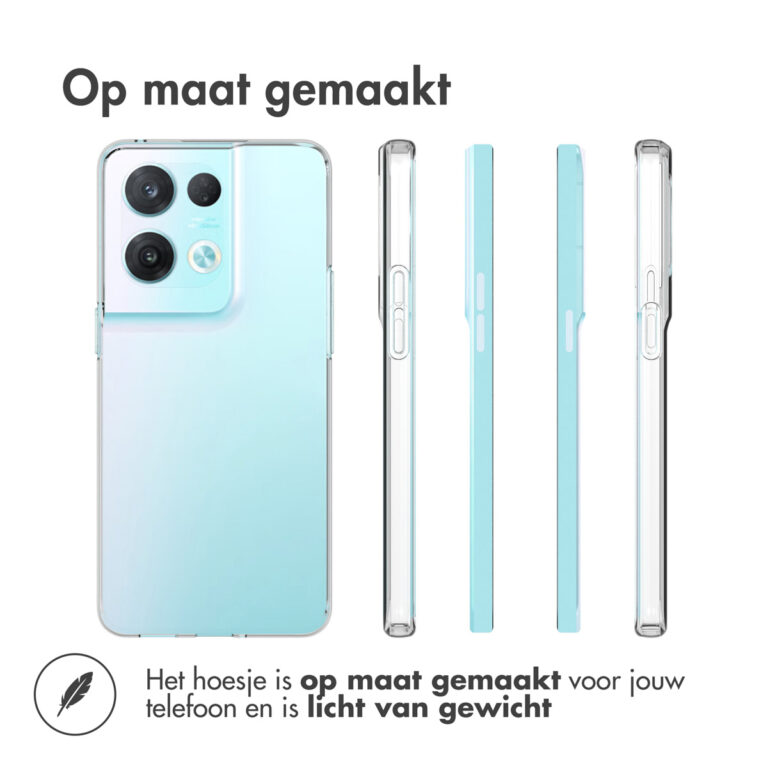 Accezz Clear Backcover Oppo Reno 8 Pro 5G - Transparent - Afbeelding 2