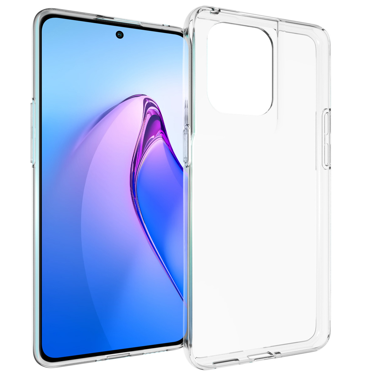 Accezz Clear Backcover Oppo Reno 8 Pro 5G - Transparant - Afbeelding 2