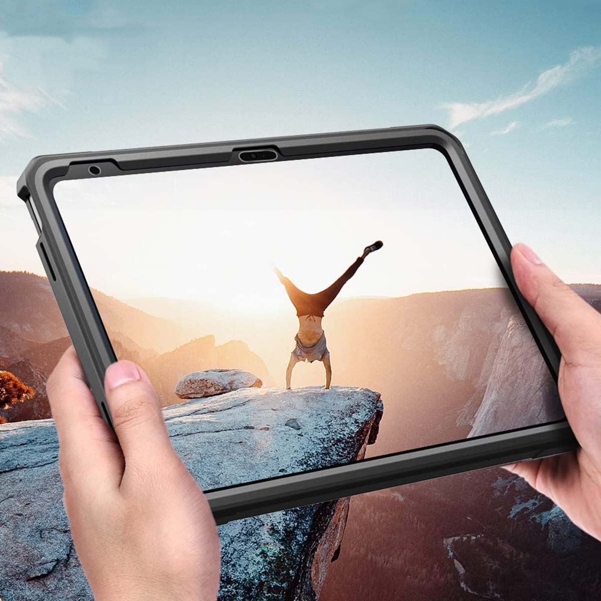 Accezz Rugged Back Case Apple iPad 11 (2025) 11 inch A16 / iPad 10 (2022) 10.9 inch - Zwart - Afbeelding 10