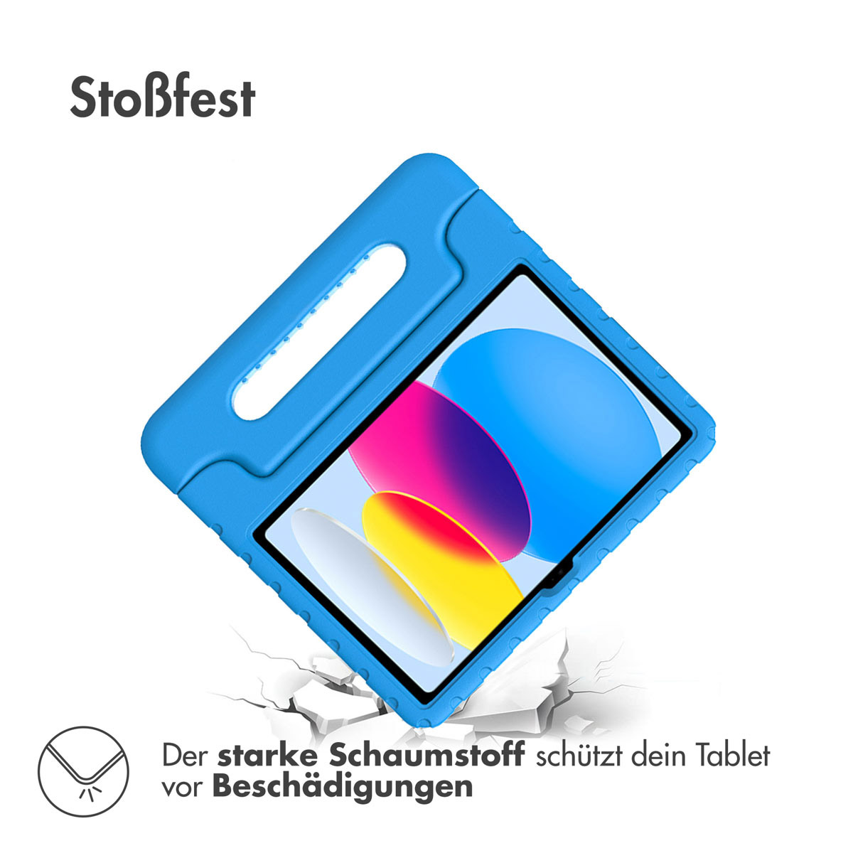 Accezz Kidsproof Backcover met handvat Apple iPad 11 (2025) 11 inch A16 / iPad 10 (2022) 10.9 inch - Blauw - Afbeelding 4