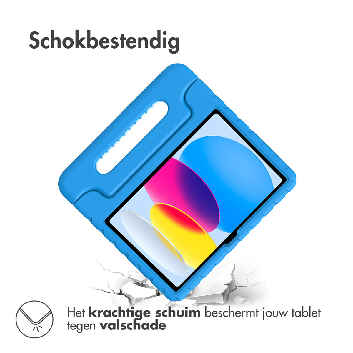 Accezz Kidsproof Backcover met handvat Apple iPad 11 (2025) 11 inch A16 / iPad 10 (2022) 10.9 inch - Blauw - Afbeelding 6