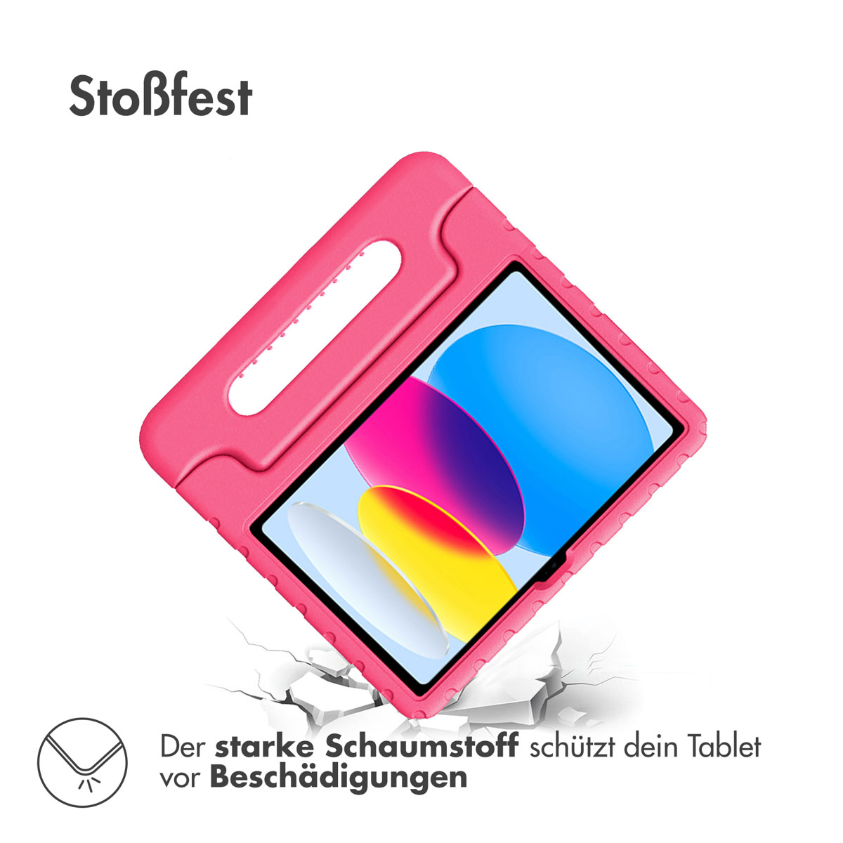 Accezz Kidsproof Backcover met handvat Apple iPad 11 (2025) 11 inch A16 / iPad 10 (2022) 10.9 inch - Roze - Afbeelding 4