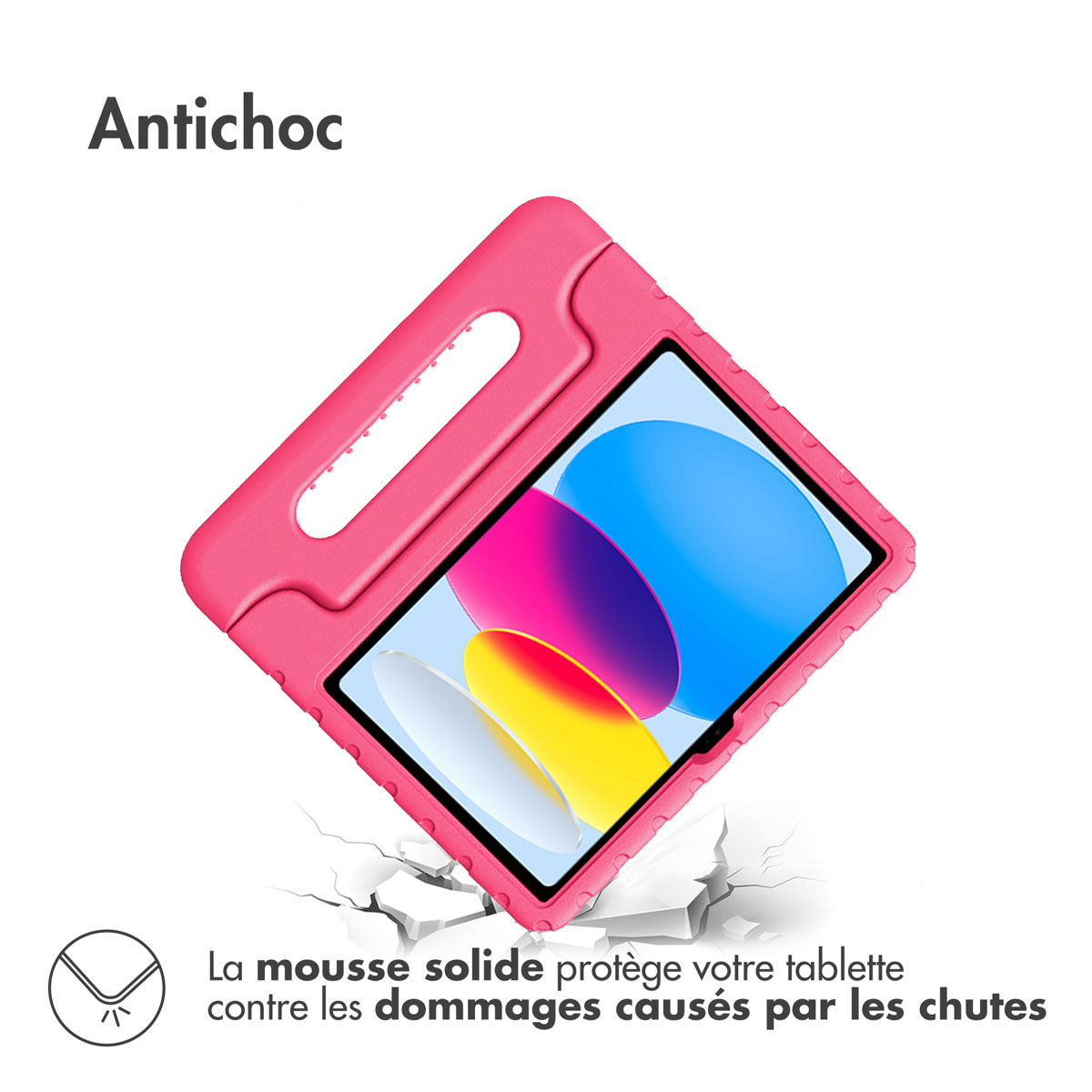 Accezz Kidsproof Backcover met handvat Apple iPad 11 (2025) 11 inch A16 / iPad 10 (2022) 10.9 inch - Roze - Afbeelding 5