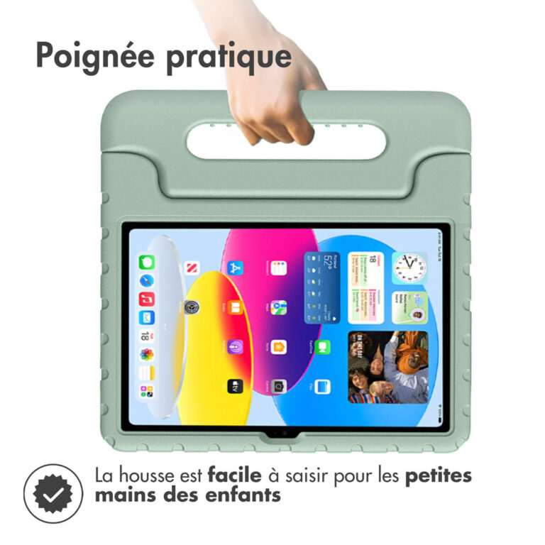 Accezz Kidsproof Backcover met handvat Apple iPad 11 (2025) 11 inch / iPad 10 (2022) 10.9 inch - Olive Green - Afbeelding 7