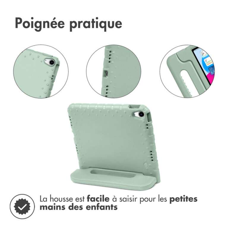 Accezz Kidsproof Backcover met handvat Apple iPad 11 (2025) 11 inch / iPad 10 (2022) 10.9 inch - Olive Green - Afbeelding 8