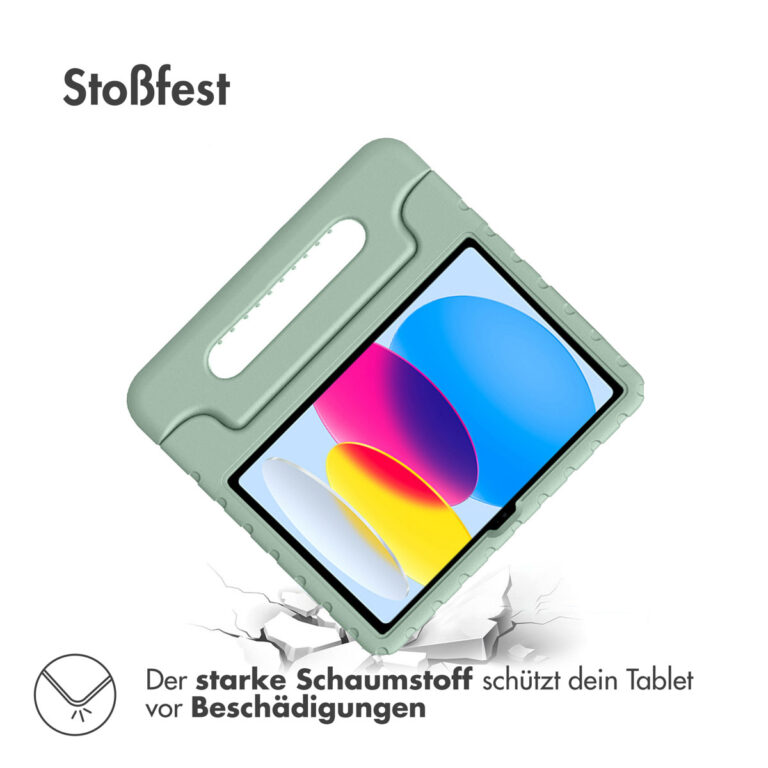 Accezz Kidsproof Backcover met handvat Apple iPad 11 (2025) 11 inch / iPad 10 (2022) 10.9 inch - Olive Green - Afbeelding 10