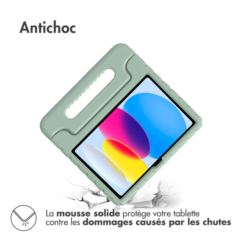 Accezz Kidsproof Backcover met handvat Apple iPad 11 (2025) 11 inch / iPad 10 (2022) 10.9 inch - Olive Green - Afbeelding 6