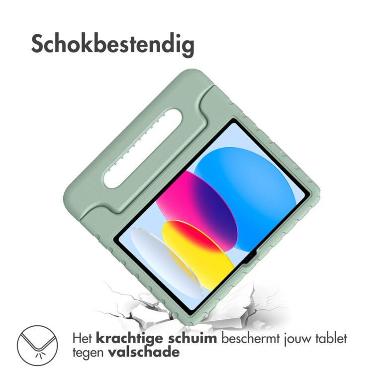 Accezz Kidsproof Backcover met handvat Apple iPad 11 (2025) 11 inch / iPad 10 (2022) 10.9 inch - Olive Green - Afbeelding 2