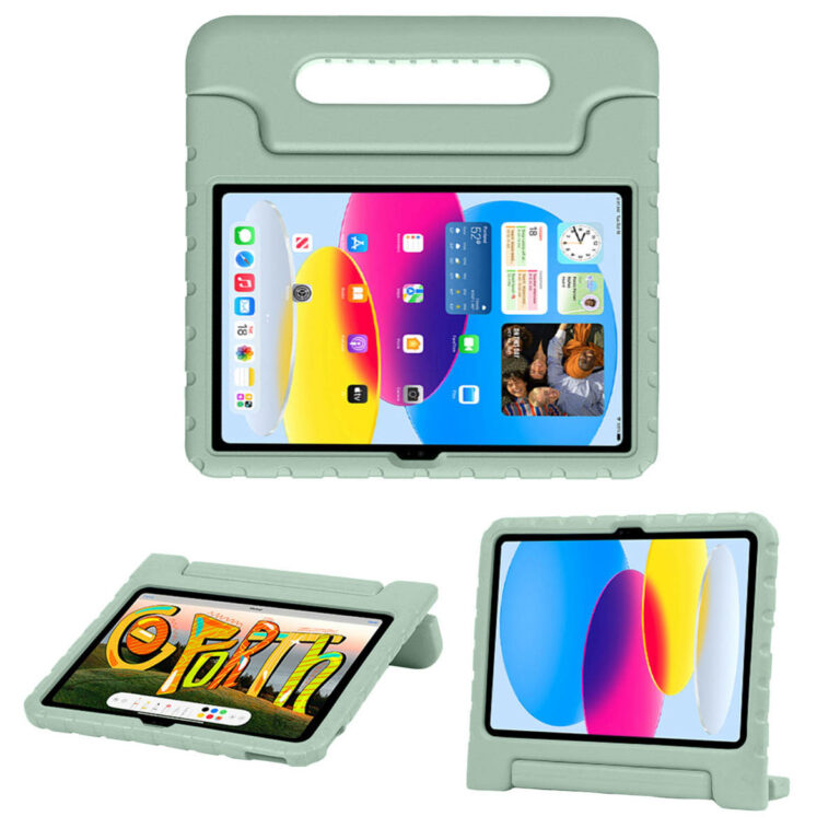 Accezz Kidsproof Backcover met handvat Apple iPad 11 (2025) 11 inch / iPad 10 (2022) 10.9 inch - Olive Green - Afbeelding 5