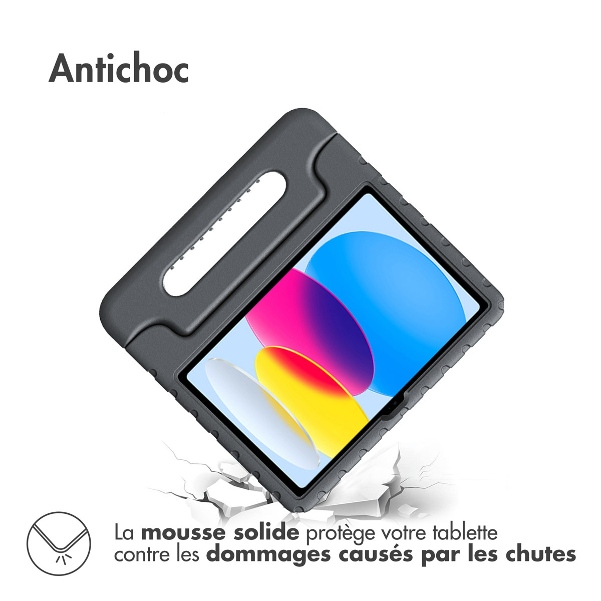 Accezz Kidsproof Backcover met handvat Apple iPad 11 (2025) 11 inch A16 / iPad 10 (2022) 10.9 inch - Zwart - Afbeelding 5