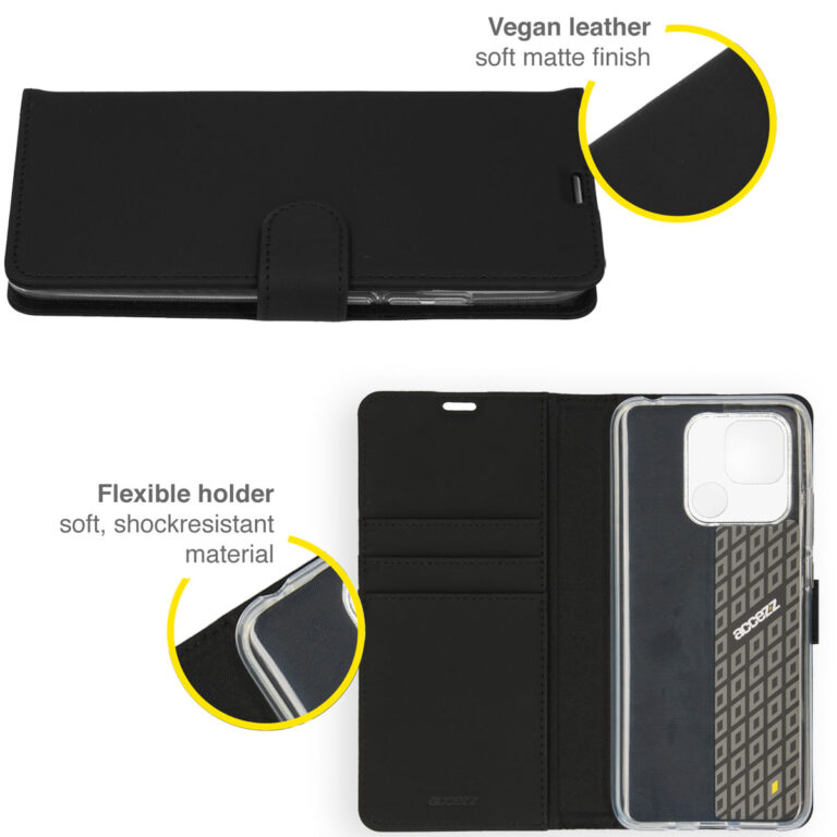 Accezz Wallet Softcase Bookcase Xiaomi Redmi 10C - Zwart - Afbeelding 6