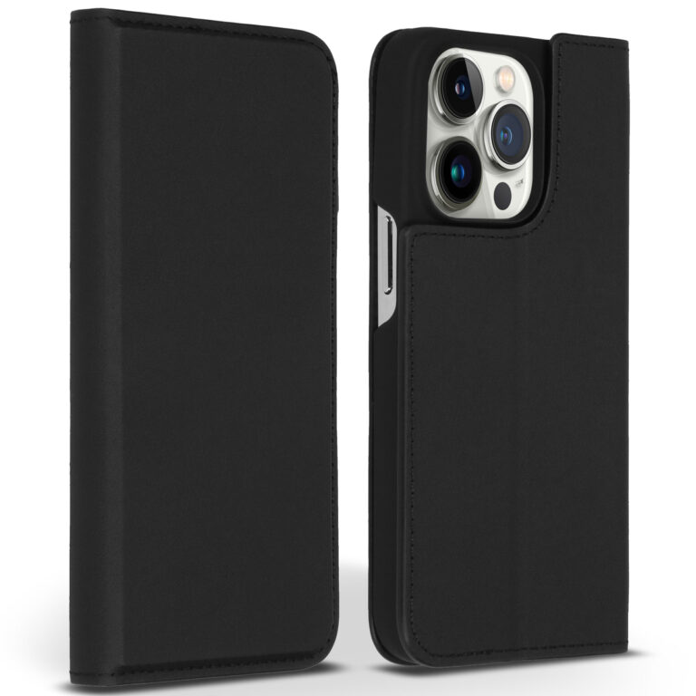 Accezz Premium Leather Slim Bookcase Apple iPhone 14 Pro - Zwart - Afbeelding 5