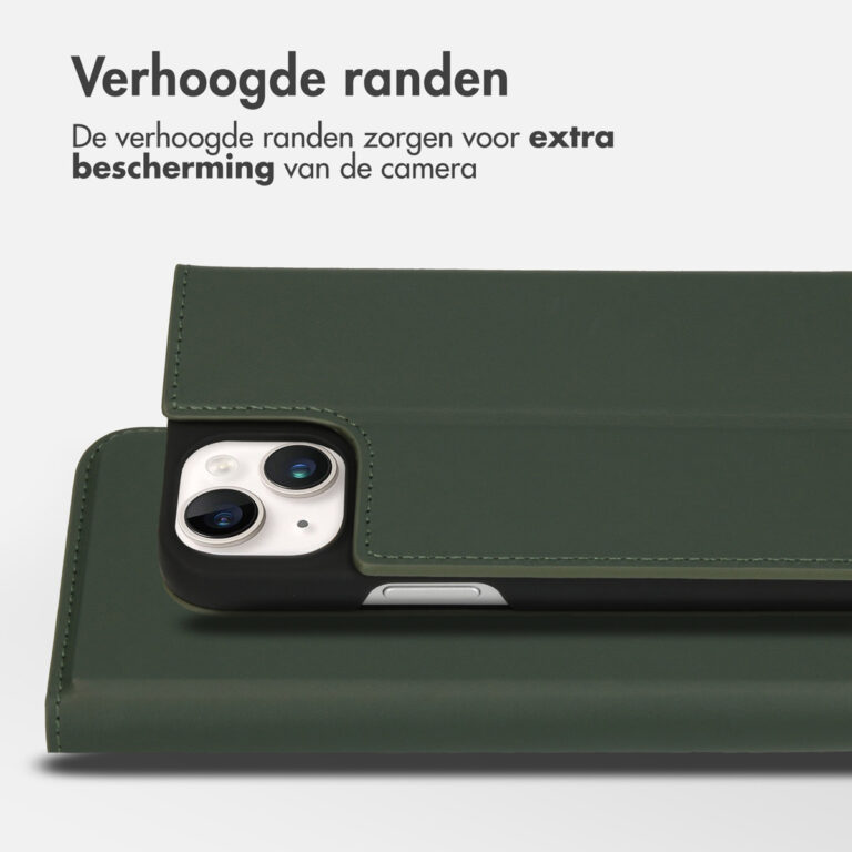Accezz Premium Leather Slim Bookcase Apple iPhone 14 Plus - Groen - Afbeelding 7