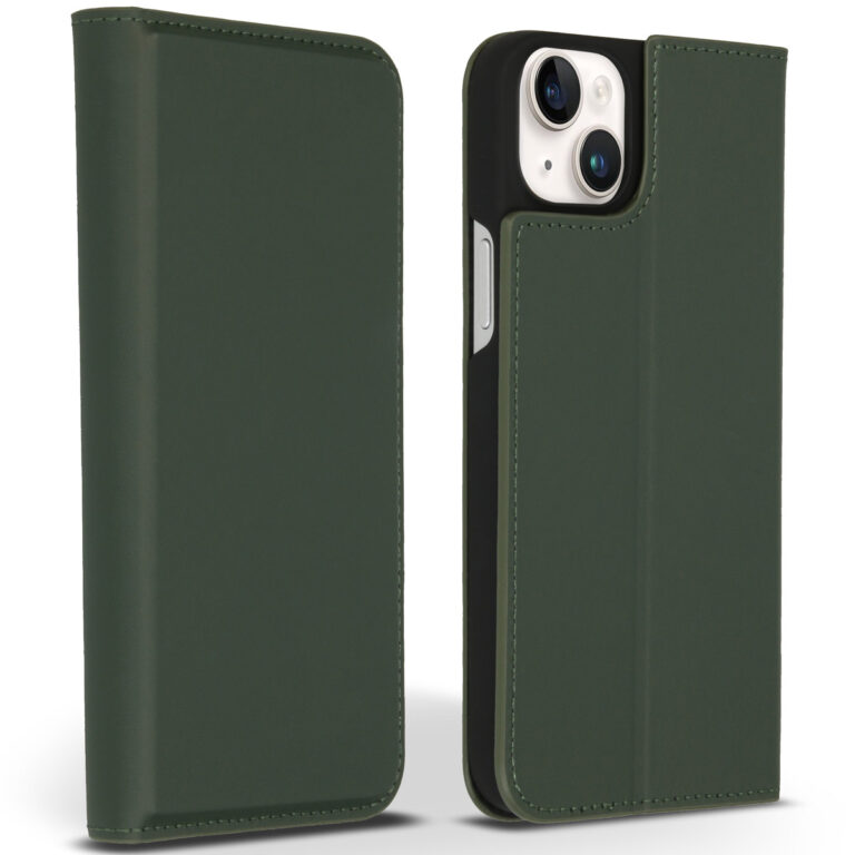 Accezz Premium Leather Slim Bookcase Apple iPhone 14 Plus - Groen - Afbeelding 5