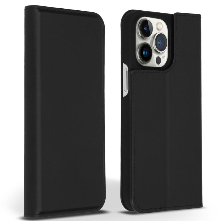 Accezz Premium Leather Slim Bookcase Apple iPhone 14 Pro Max - Zwart - Afbeelding 5