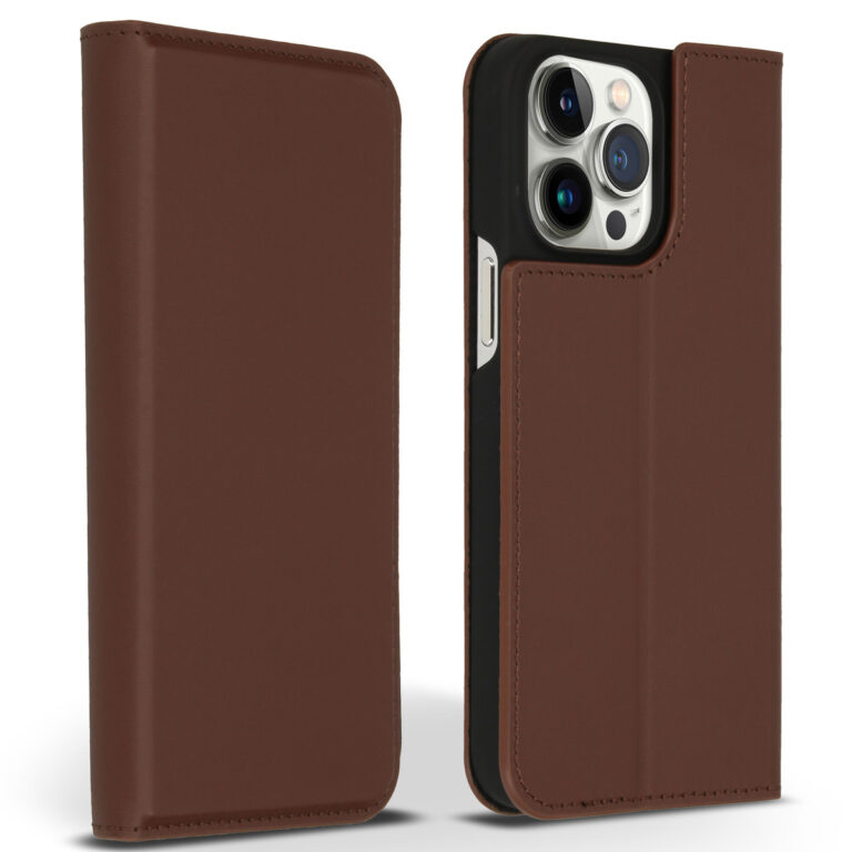 Accezz Premium Leather Slim Bookcase Apple iPhone 14 Pro Max - Bruin - Afbeelding 9