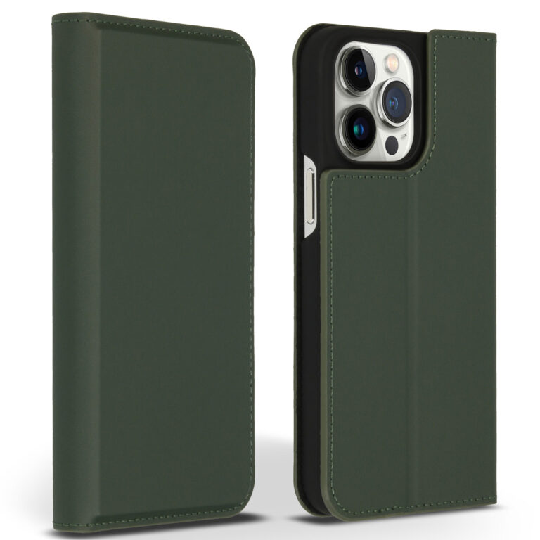 Accezz Premium Leather Slim Bookcase Apple iPhone 14 Pro Max - Groen - Afbeelding 5