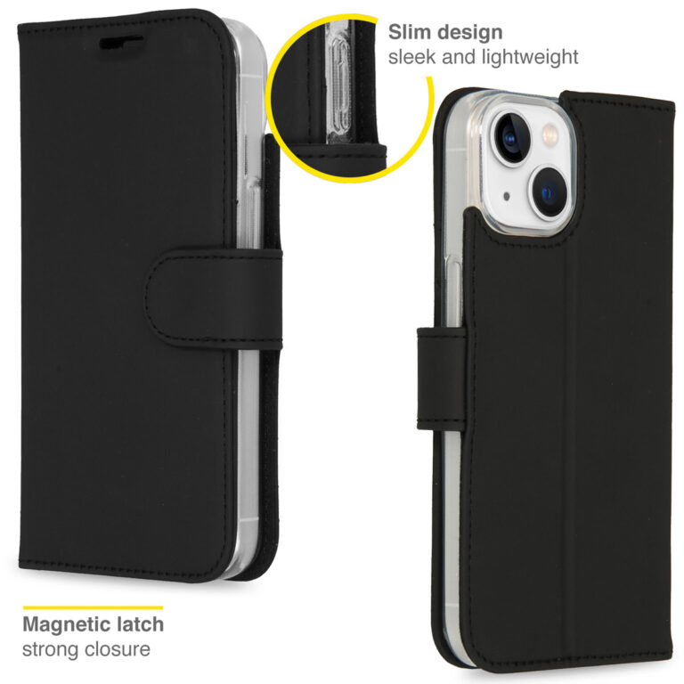Accezz Wallet Softcase Bookcase Apple iPhone 14 - Zwart - Afbeelding 3