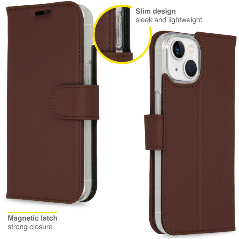 Accezz Wallet Softcase Bookcase Apple iPhone 14 - Bruin - Afbeelding 3