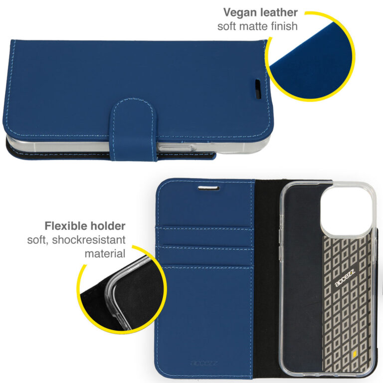 Accezz Wallet Softcase Bookcase Apple iPhone 14 Pro - Donkerblauw - Afbeelding 2