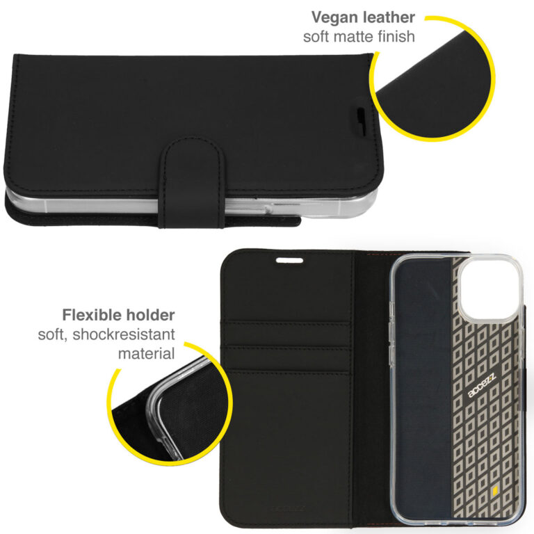 Accezz Wallet Softcase Bookcase Apple iPhone 14 Plus - Zwart - Afbeelding 2