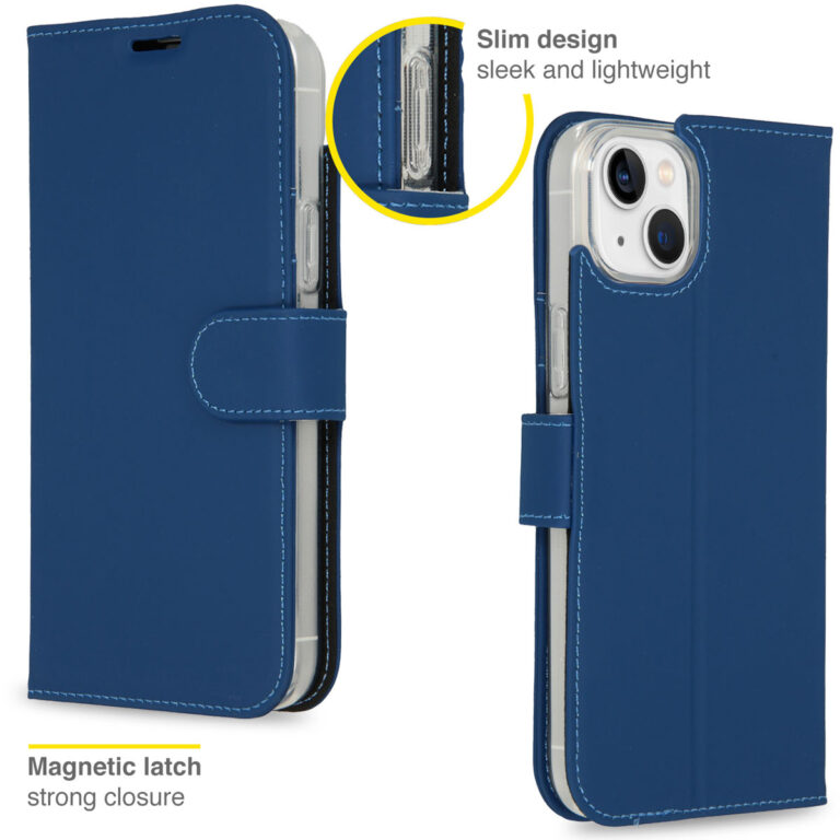 Accezz Wallet Softcase Bookcase Apple iPhone 14 Plus - Donkerblauw - Afbeelding 3