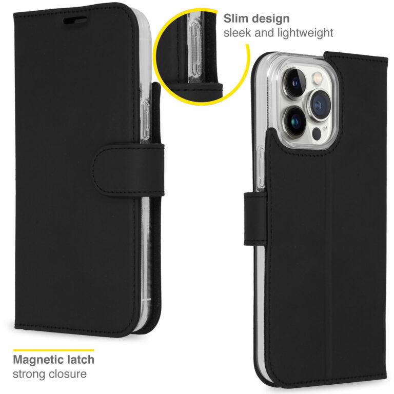 Accezz Wallet Softcase Bookcase Apple iPhone 14 Pro Max - Zwart - Afbeelding 3