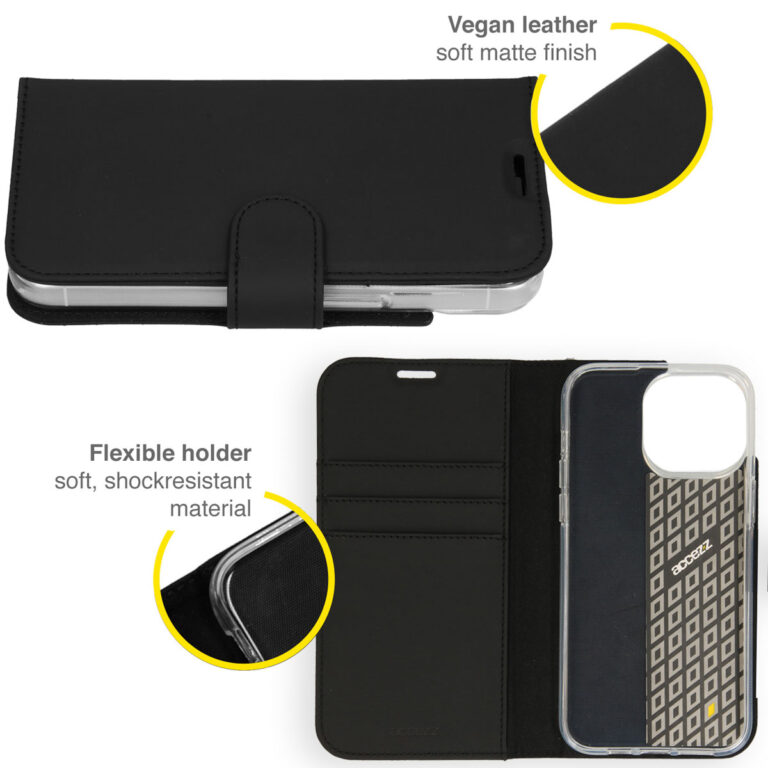 Accezz Wallet Softcase Bookcase Apple iPhone 14 Pro Max - Zwart - Afbeelding 2