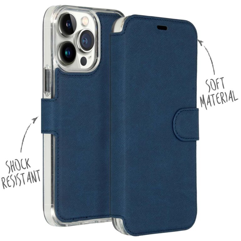 Accezz Xtreme Wallet Bookcase Apple iPhone 14 Pro Max - Donkerblauw - Afbeelding 7