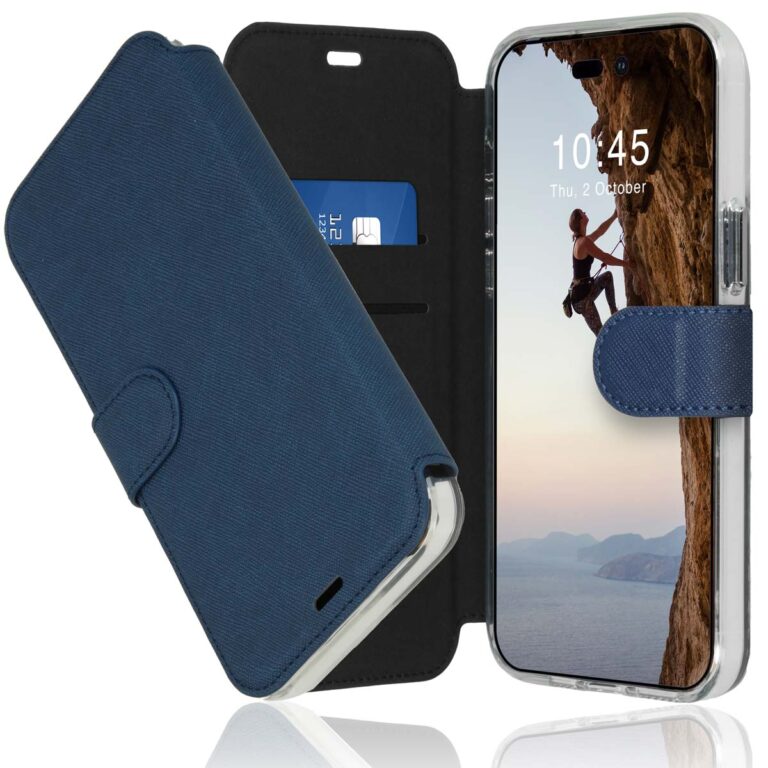 Accezz Xtreme Wallet Bookcase Apple iPhone 14 Pro Max - Donkerblauw - Afbeelding 6