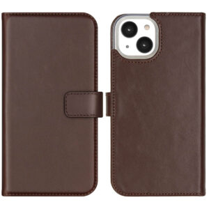 Selencia Echt Lederen Bookcase Apple iPhone 14 - Bruin