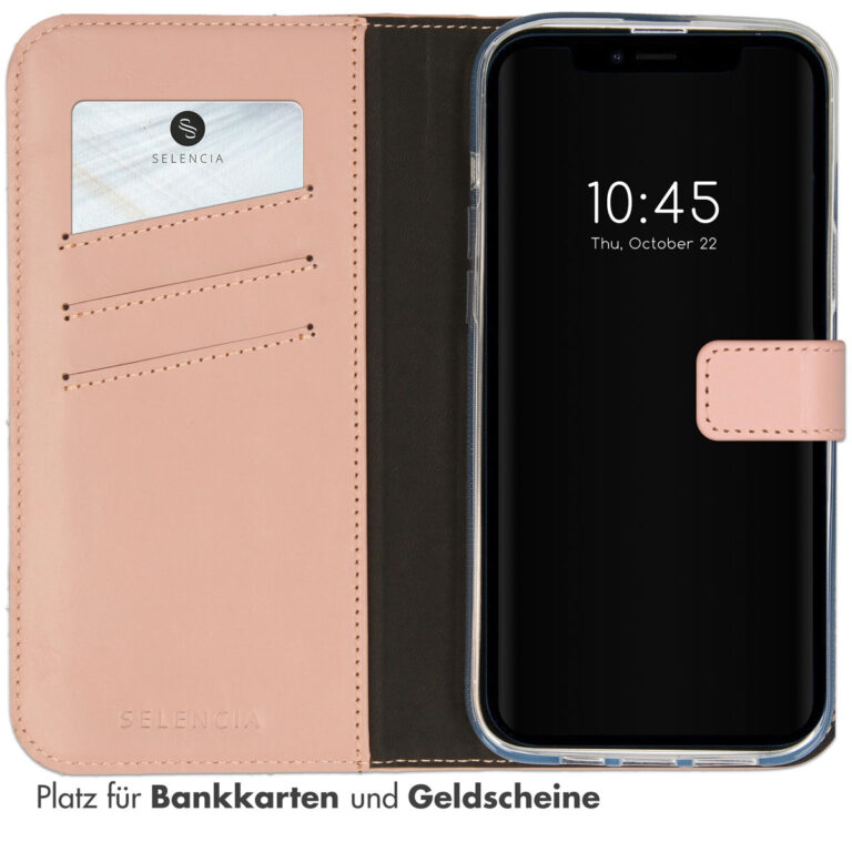 Selencia Echt Lederen Bookcase Apple iPhone 14 Plus - Dusty Pink - Afbeelding 9