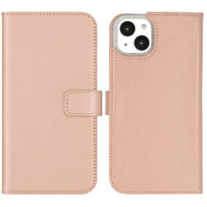 Selencia Echt Lederen Bookcase Apple iPhone 14 Plus - Dusty Pink
