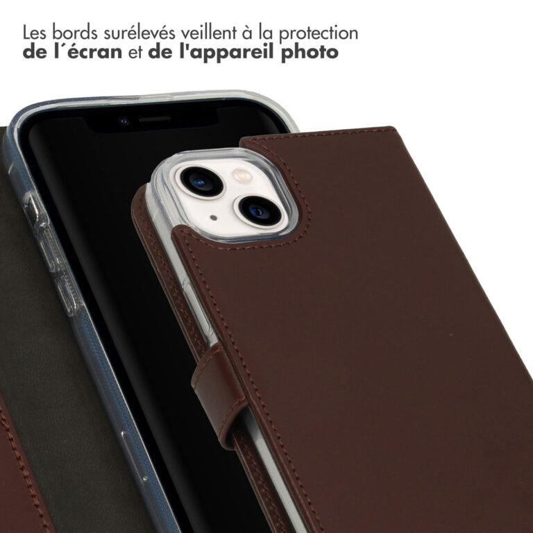 Selencia Echt Leren Bookcase iPhone 14 Plus - Bruin - Afbeelding 5