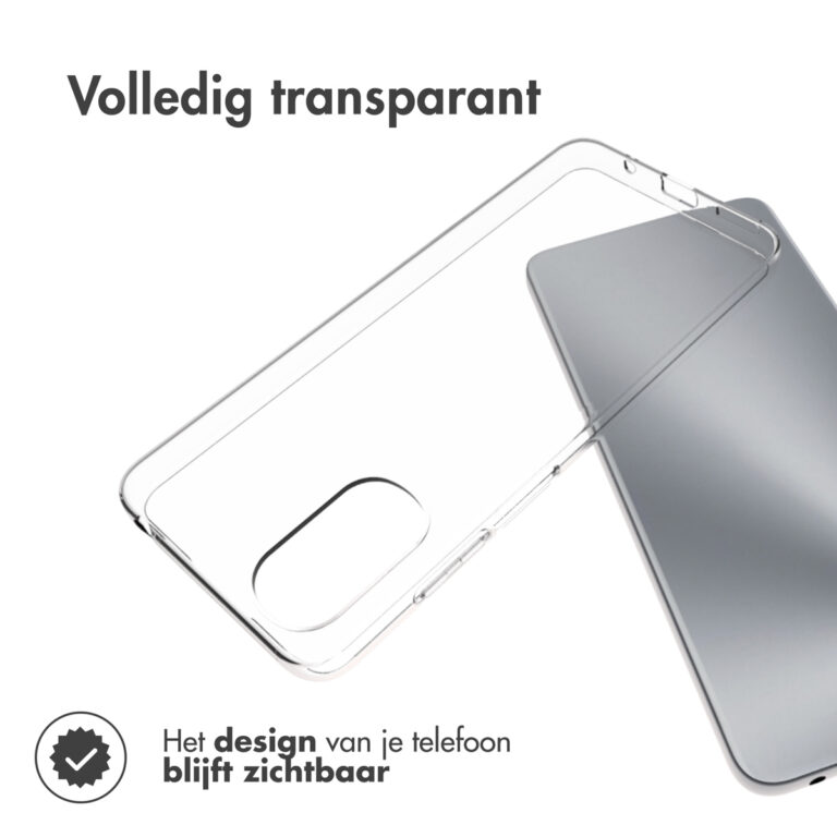 Accezz Clear Backcover Motorola Moto E32 / E32s - Transparant - Afbeelding 5