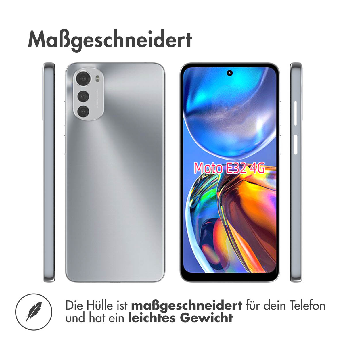 Accezz Clear Backcover Motorola Moto E32 / E32s - Transparant - Afbeelding 8