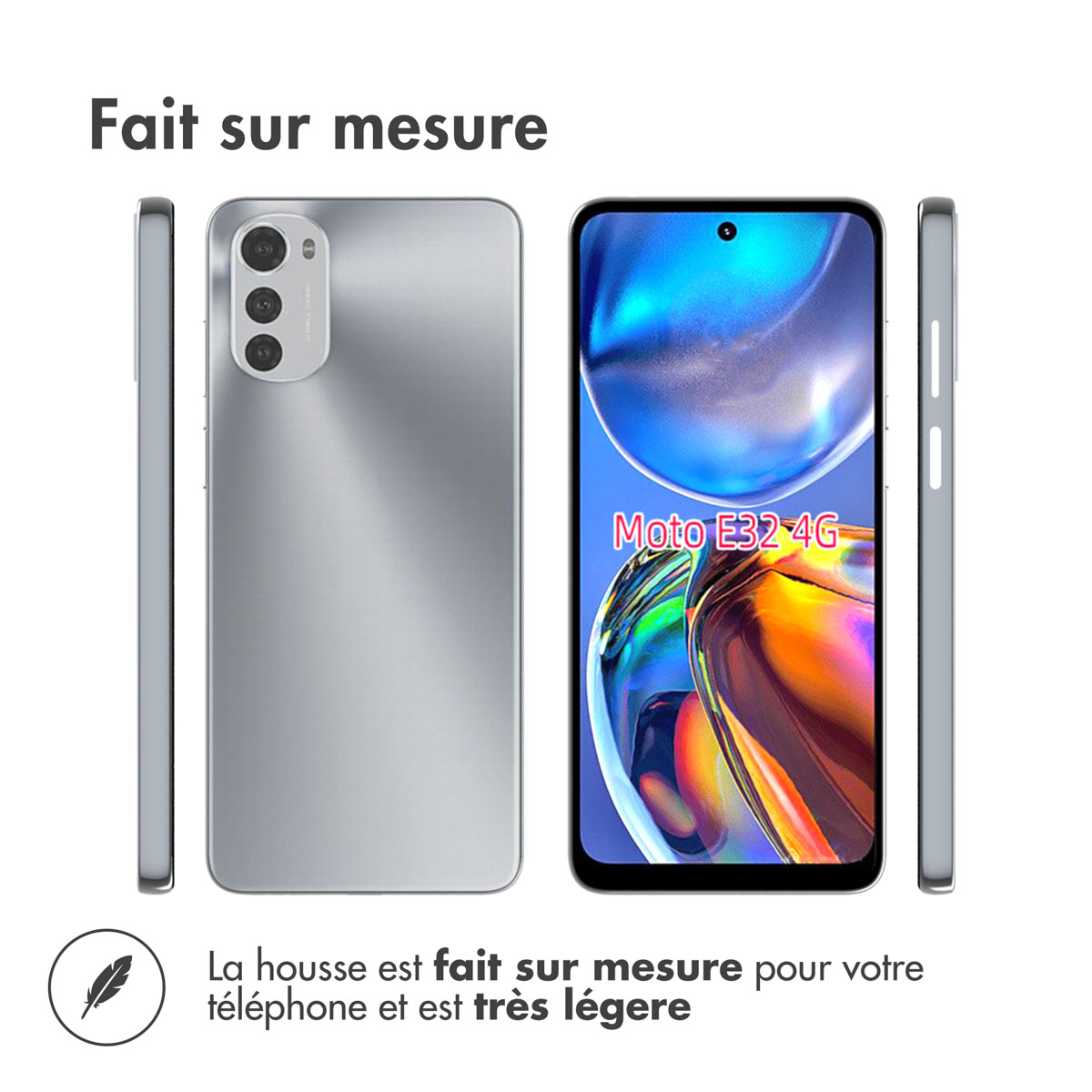 Accezz Clear Backcover Motorola Moto E32 / E32s - Transparant - Afbeelding 9