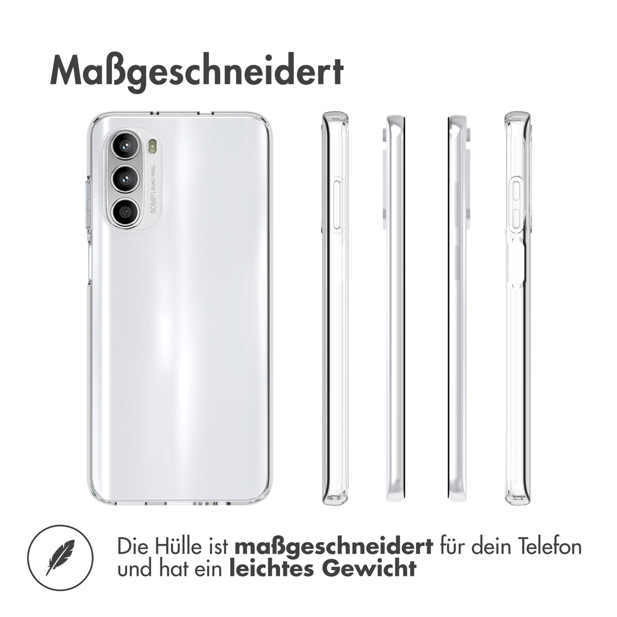 Accezz Clear Backcover Motorola Moto G52 / G82 - Transparant - Afbeelding 8