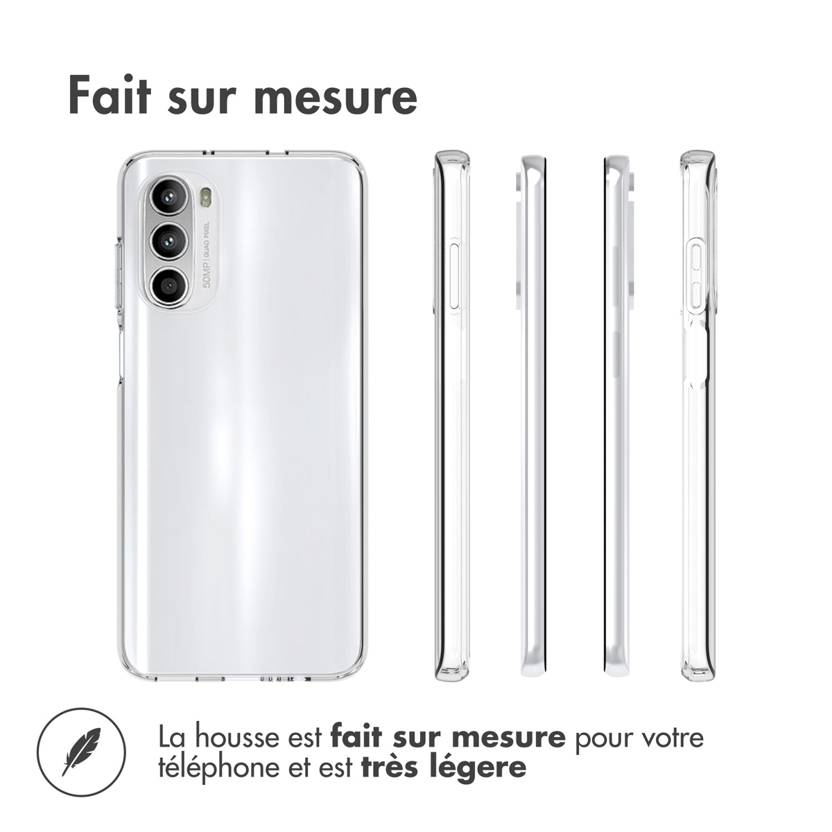 Accezz Clear Backcover Motorola Moto G52 / G82 - Transparant - Afbeelding 9