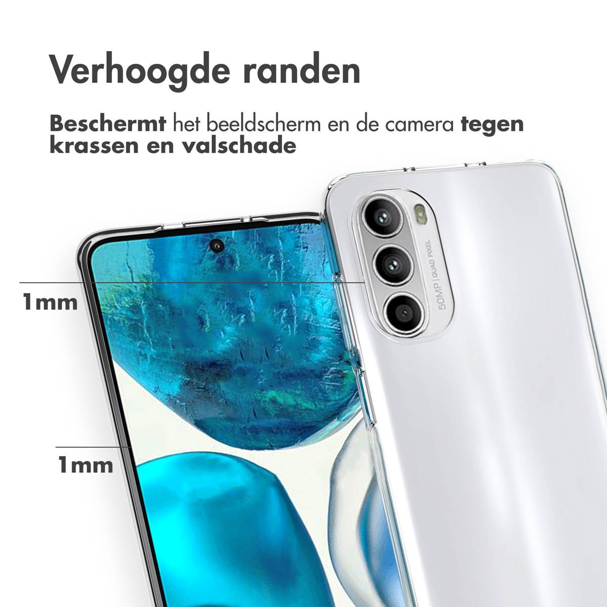 Accezz Clear Backcover Motorola Moto G52 / G82 - Transparant - Afbeelding 7