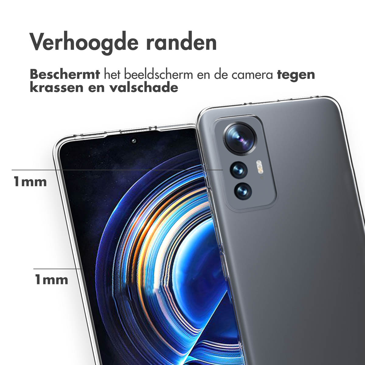Accezz Clear Backcover Xiaomi 12 Lite - Transparant - Afbeelding 7