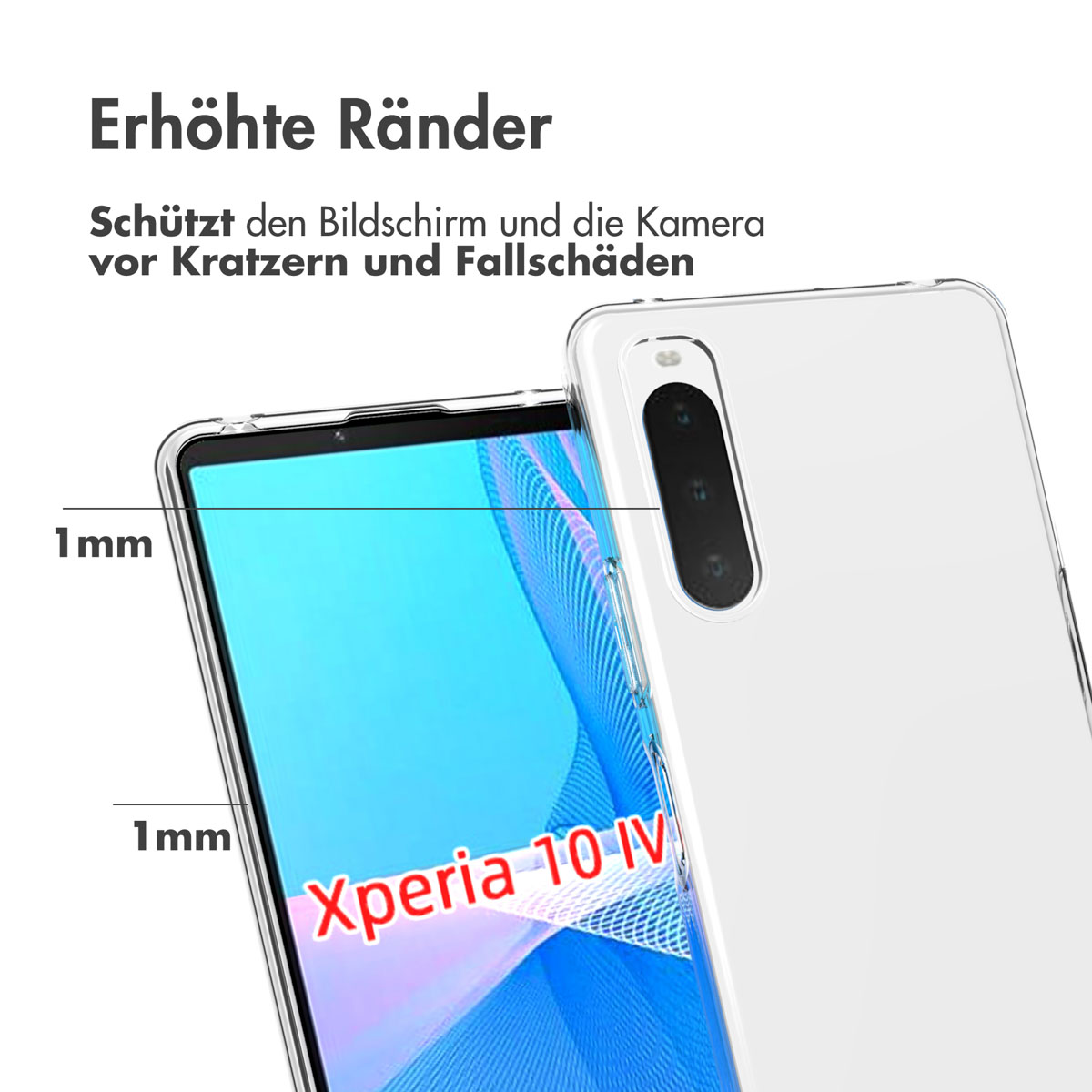 Accezz Clear Backcover Sony Xperia 10 IV - Transparant - Afbeelding 5