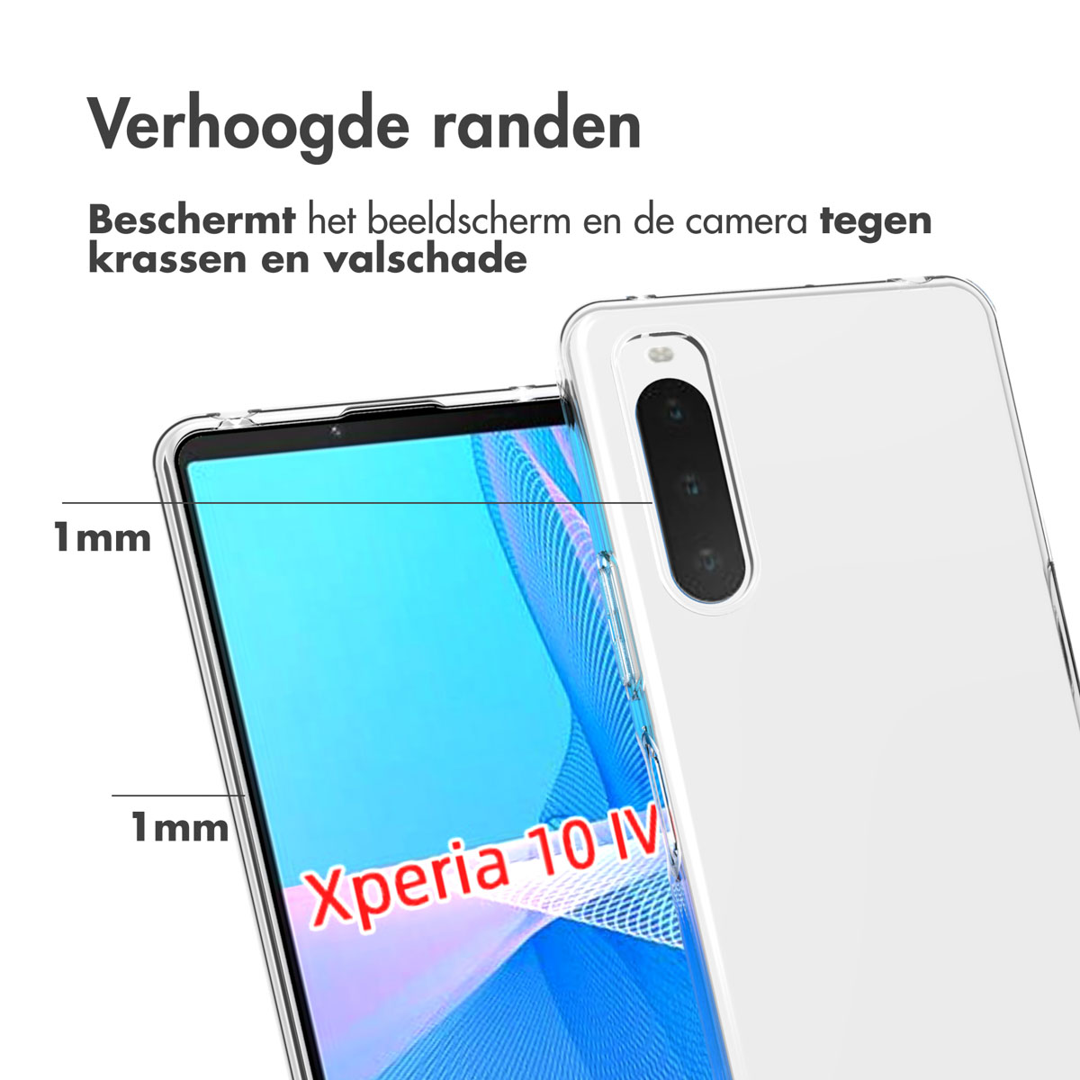 Accezz Clear Backcover Sony Xperia 10 IV - Transparant - Afbeelding 7