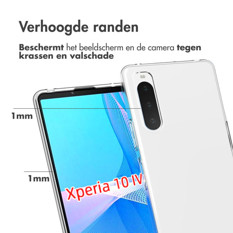Accezz Clear Backcover Sony Xperia 10 IV - Transparant - Afbeelding 4