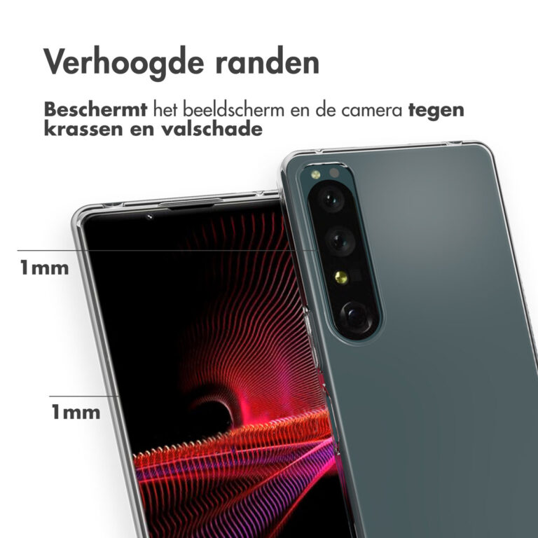 Accezz Clear Backcover Sony Xperia 1 IV - Transparant - Afbeelding 4