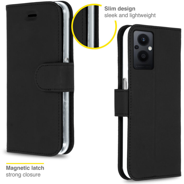 Accezz Wallet Softcase Bookcase Oppo Reno8 Lite - Zwart - Afbeelding 3