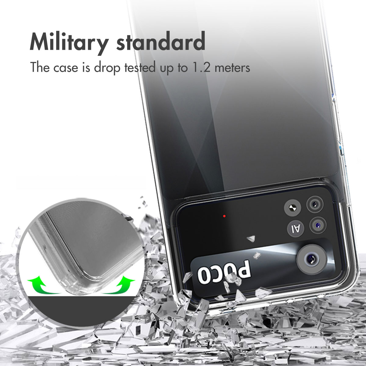 Accezz Xtreme Impact Backcover Xiaomi Poco X4 Pro 5G - Transparant - Afbeelding 2